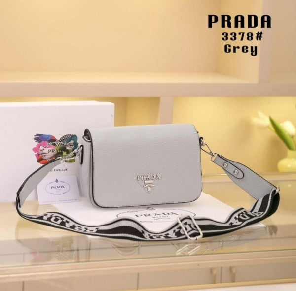 Prad_a Flou Shoulder Bag With OG Box & Dust Bag white