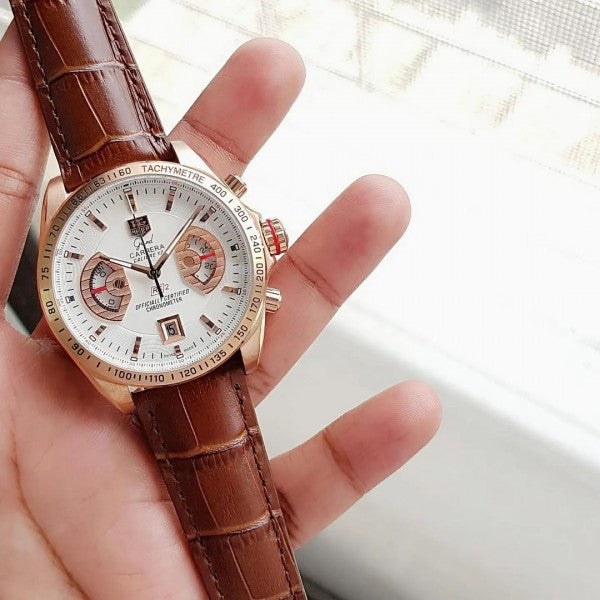 Tag_heuer carrera calibre 17 White&Brown