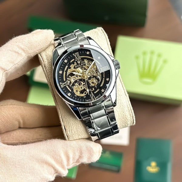 Rolex_Automatic_Silver_Black_New_Model