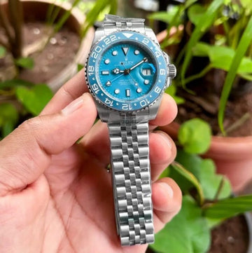 Role_x Oyster perpetual Gmt master Steel-Aqua Blu