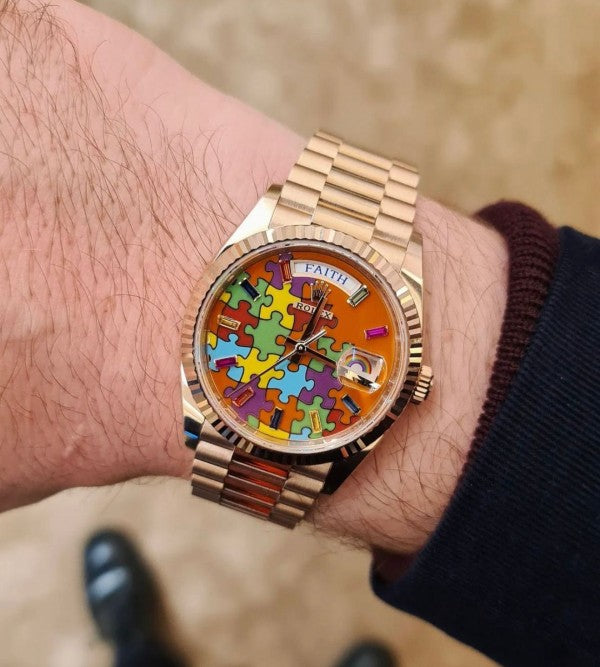 ROLE_X Jigshow Puzzle Daydate Automatic Rose Gold