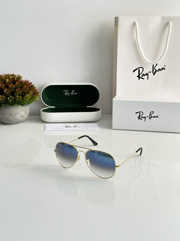 Rayban_n Aviator Gold Blue DC